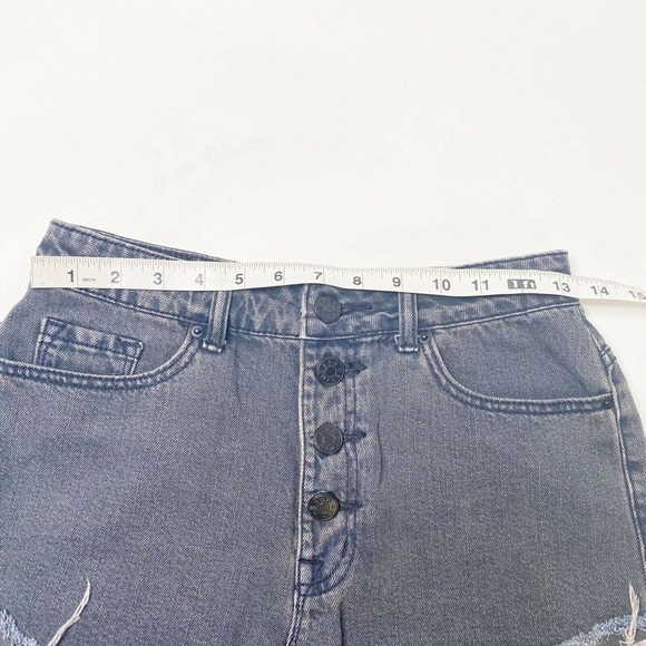 Urban Outfitters BDG Super High Rise Foxy Black Denim Button Fly Shorts 28w - Picture 8 of 8